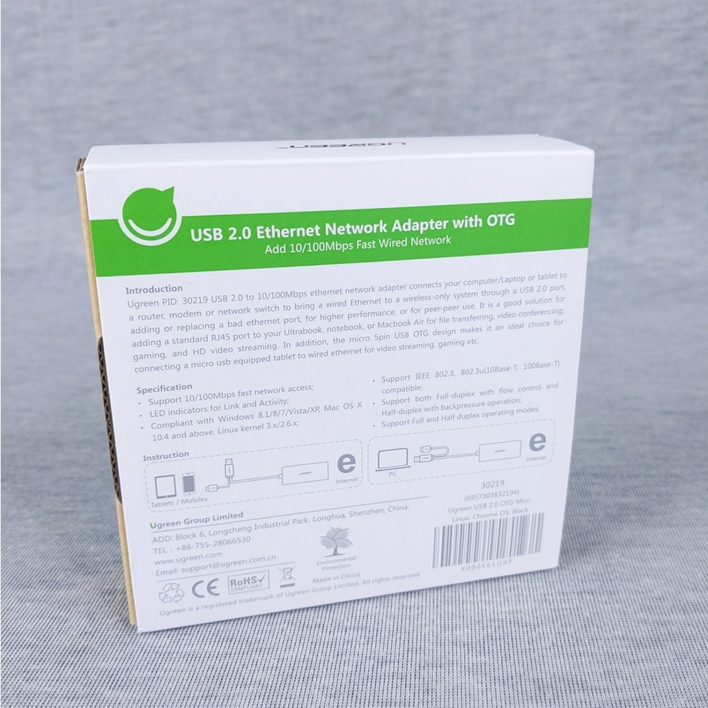 2x 👯♀️Host Pick⚡️UGREEN 30219 USB2.0 EthernetNetwork Adapter w/OTG - Picture 11 of 12